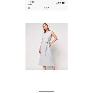 FAHERTY Dream Cotton costa dress grey dawn Womens Size XS $158